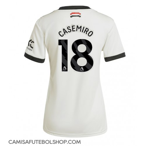 Camisa de time de futebol Manchester United Casemiro #18 Replicas 3º Equipamento Feminina 2024-25 Manga Curta